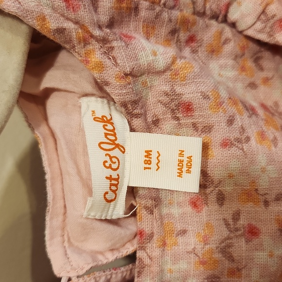 Cat & Jack Pink Floral Dress 18 months - Picture 3 of 5